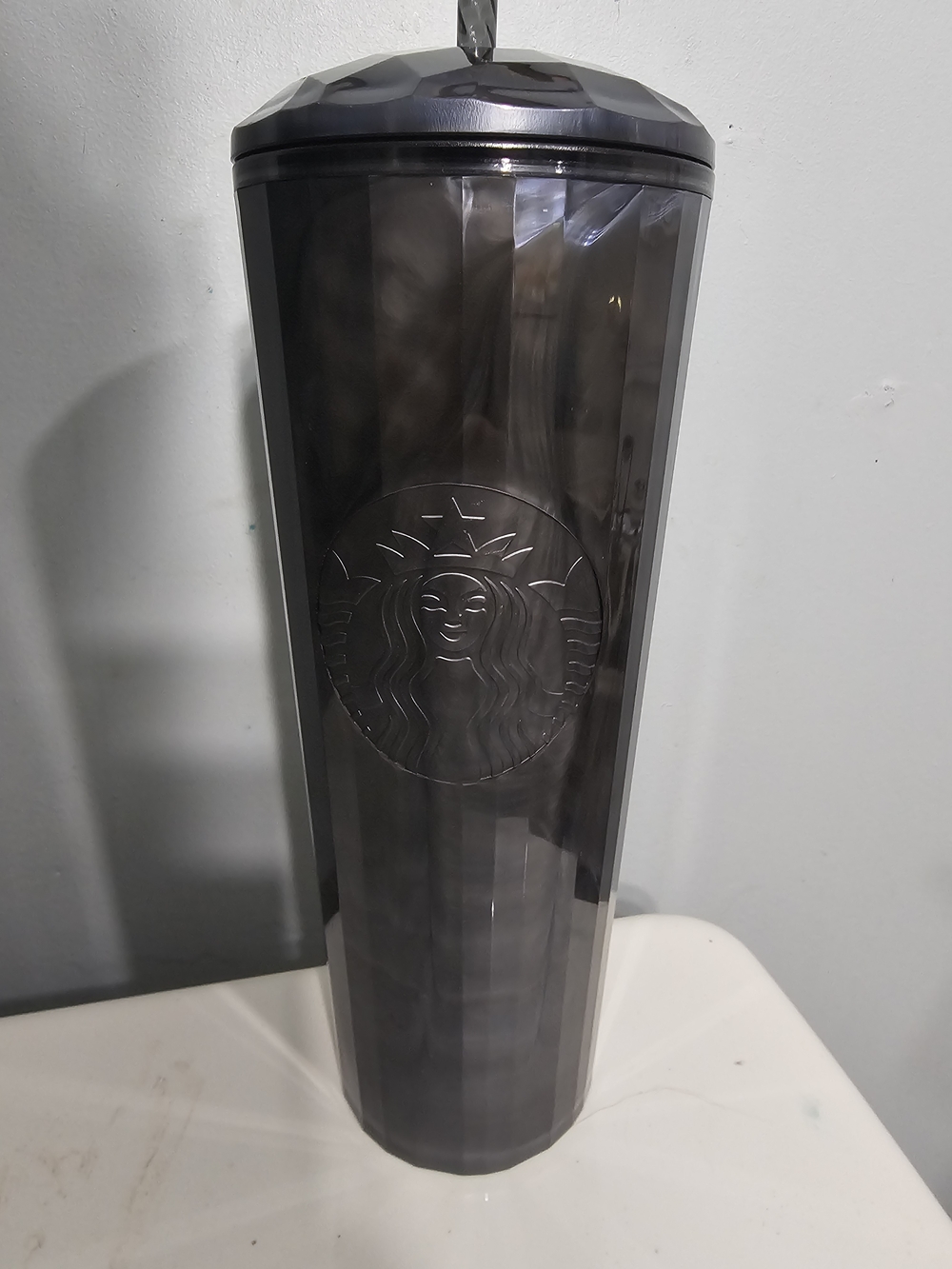 Starbucks Smoky Black Faceted Cold Cup